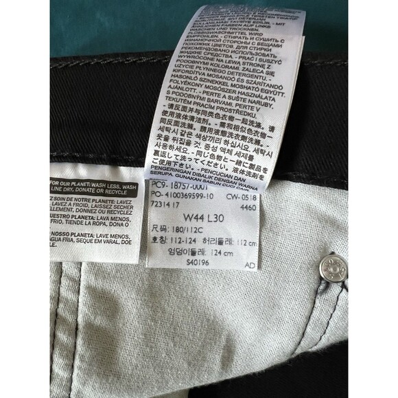 Levi's 541 Athletic Taper Stretch Jeans Black Men’s Size 44x30 Big & Tall - Picture 8 of 8